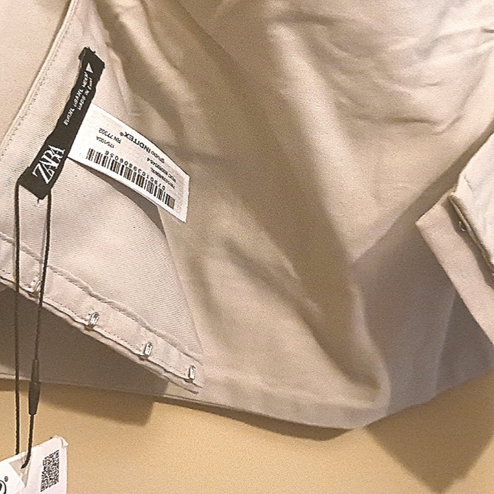 ZARA Grey Spaghetti Strap Crop Shirt - Picture 5 of 7